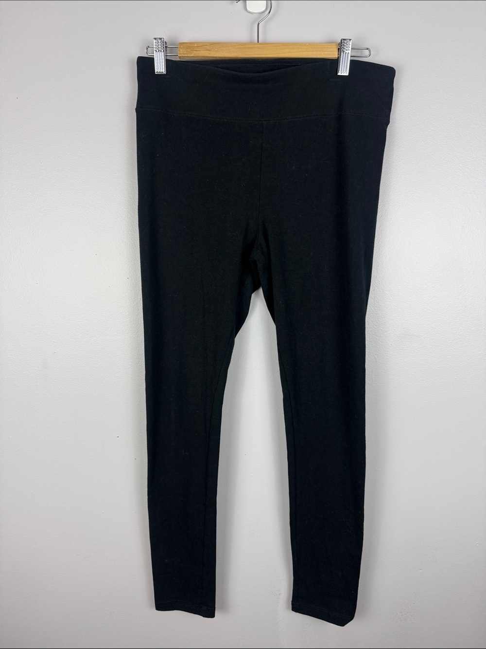 ORIGINAL Nicole Miller Black Cotton Blend High-Waisted Leggings - Size XL - Picture 3 of 11